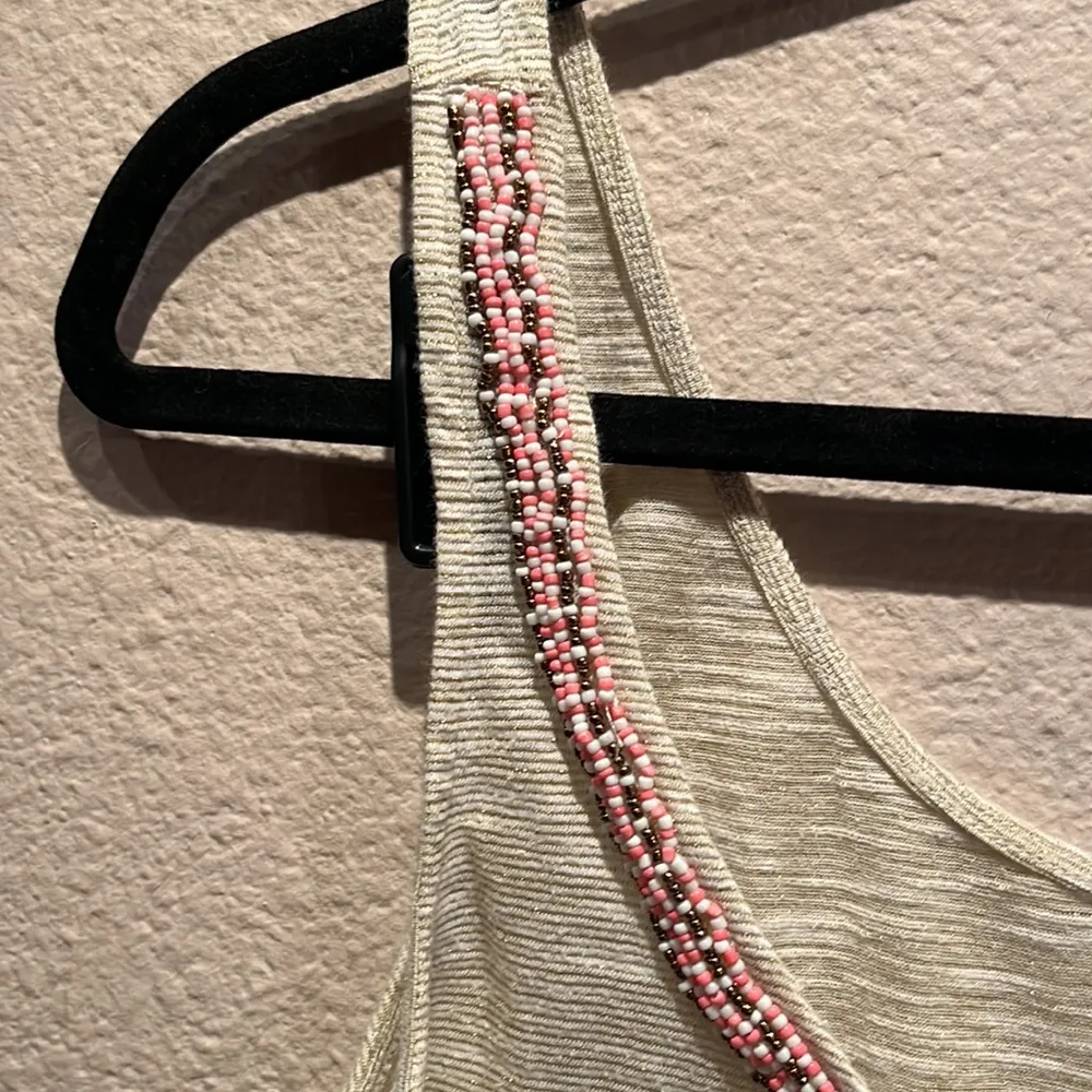 Roxy Boho Beaded Tank Top Size Small - Image 3