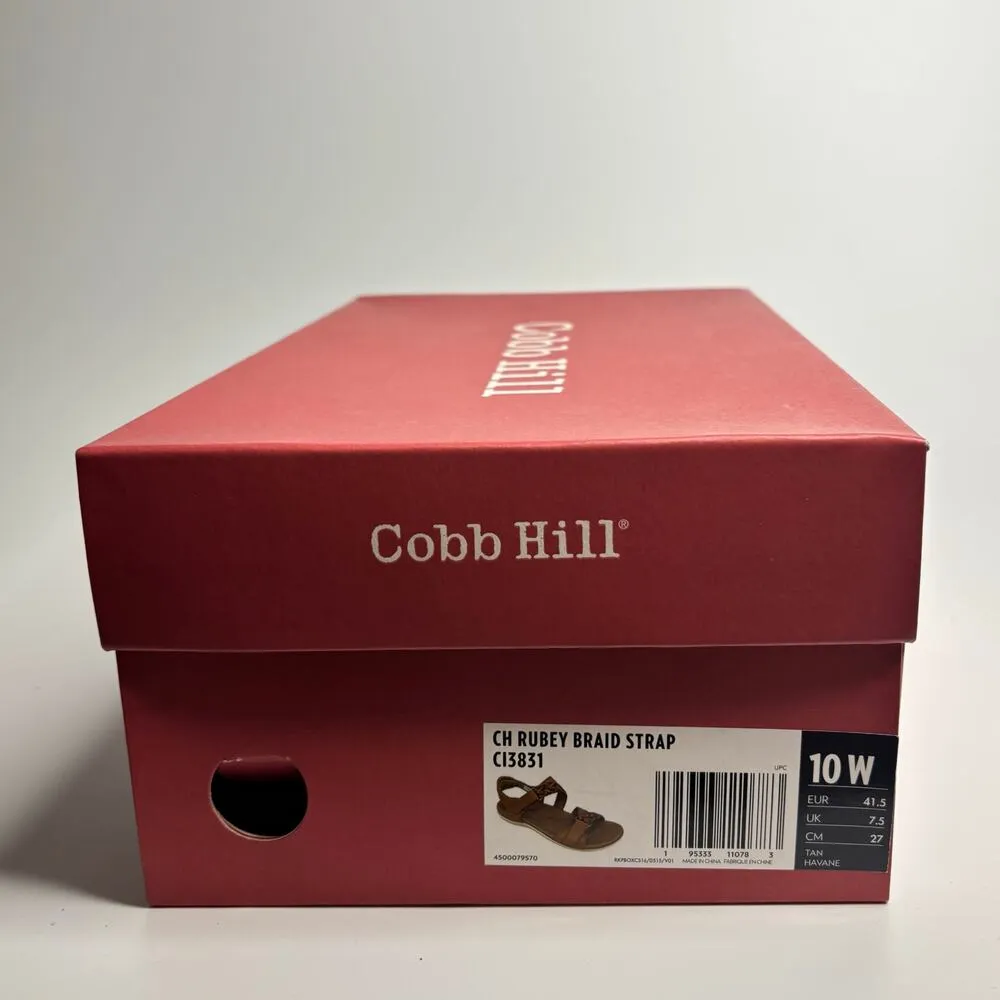 Cobb Hill Rubey Braid Strap Leather Sandals in Tan (Wide) Brown Size 10 - Image 10