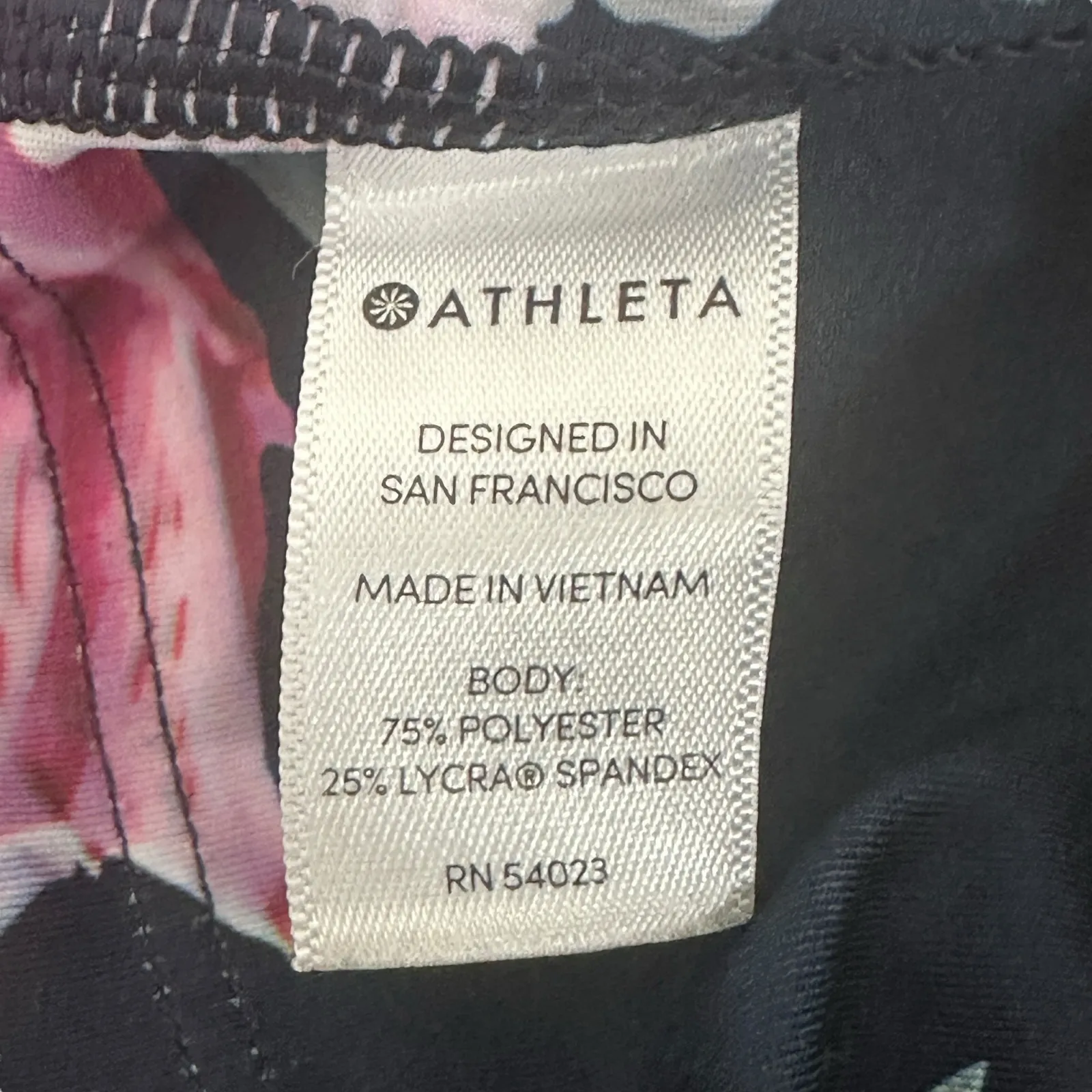 Athleta Run Free Leggings Womens S Pink Floral High Rise Stretch Athleisure - Image 8