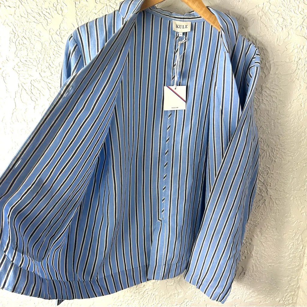 KULE The Drake Striped Blazer Size M NWT Blue Size M - Image 6