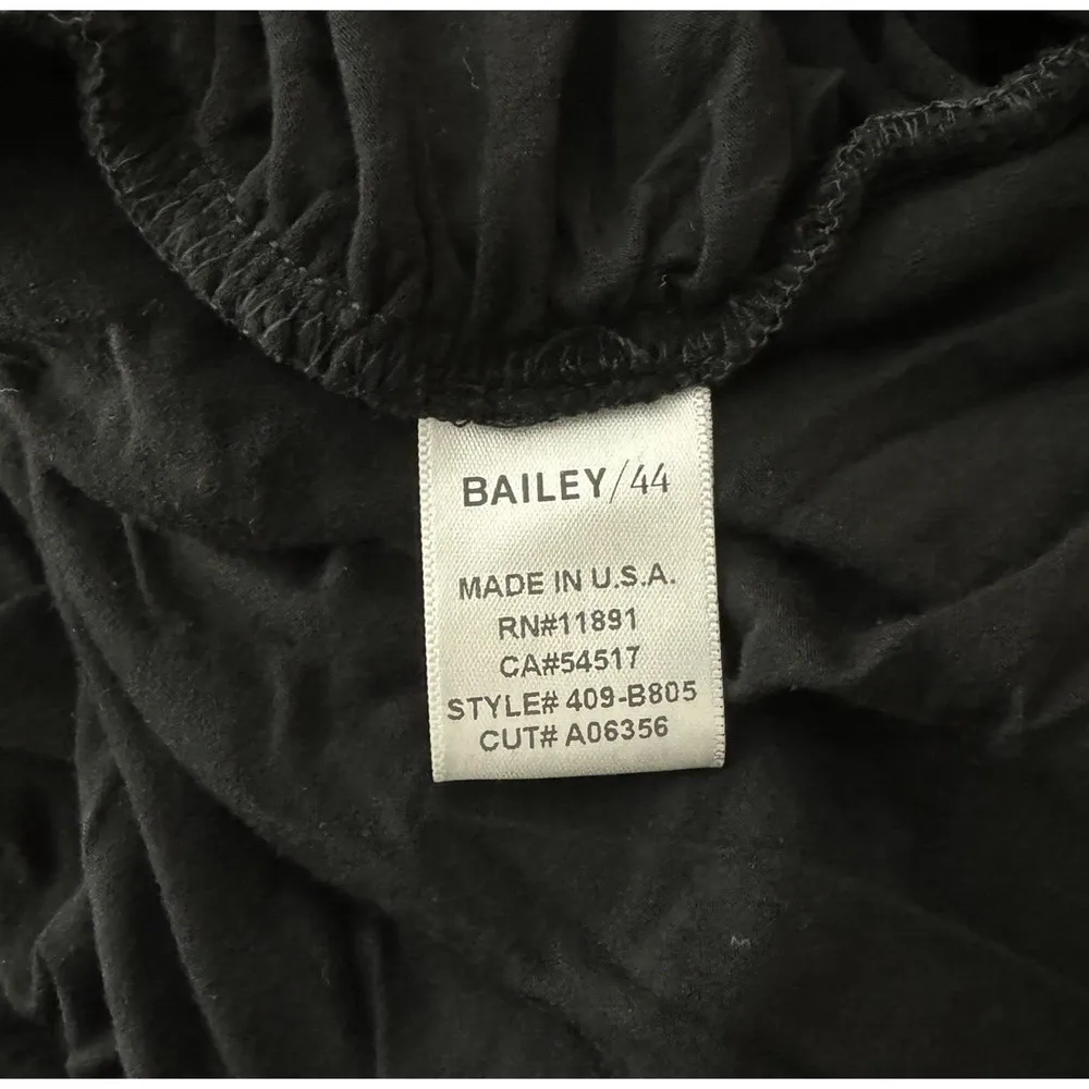 Bailey 44 Dress Womens Small Solid Black Mini Bodycon Mesh Paneling Neutral Sexy - Image 7