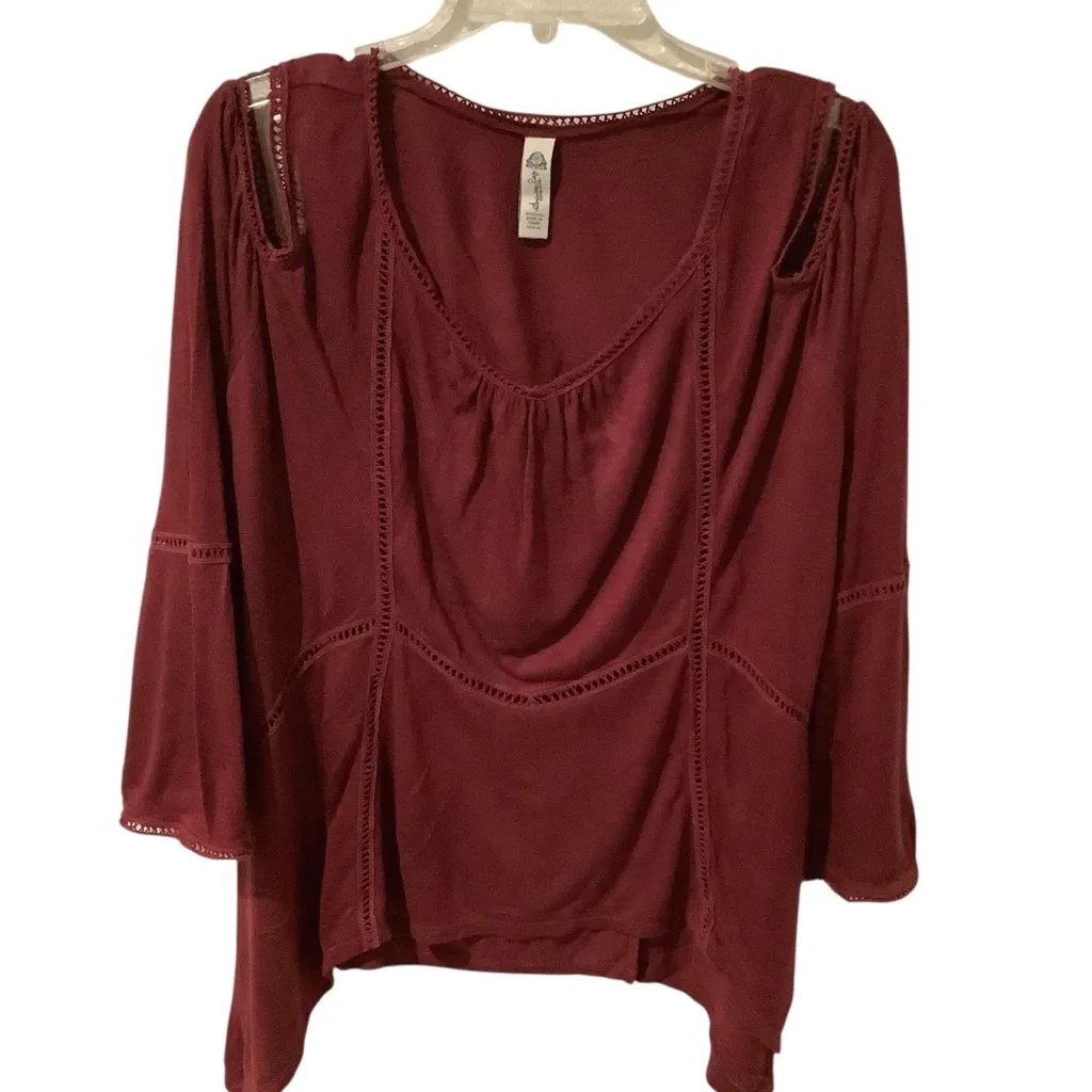 American Rag Cie ARC Women’s Long Sleeve Beautiful Detailed Blouse BRAND NEW Red Size M - Image 8