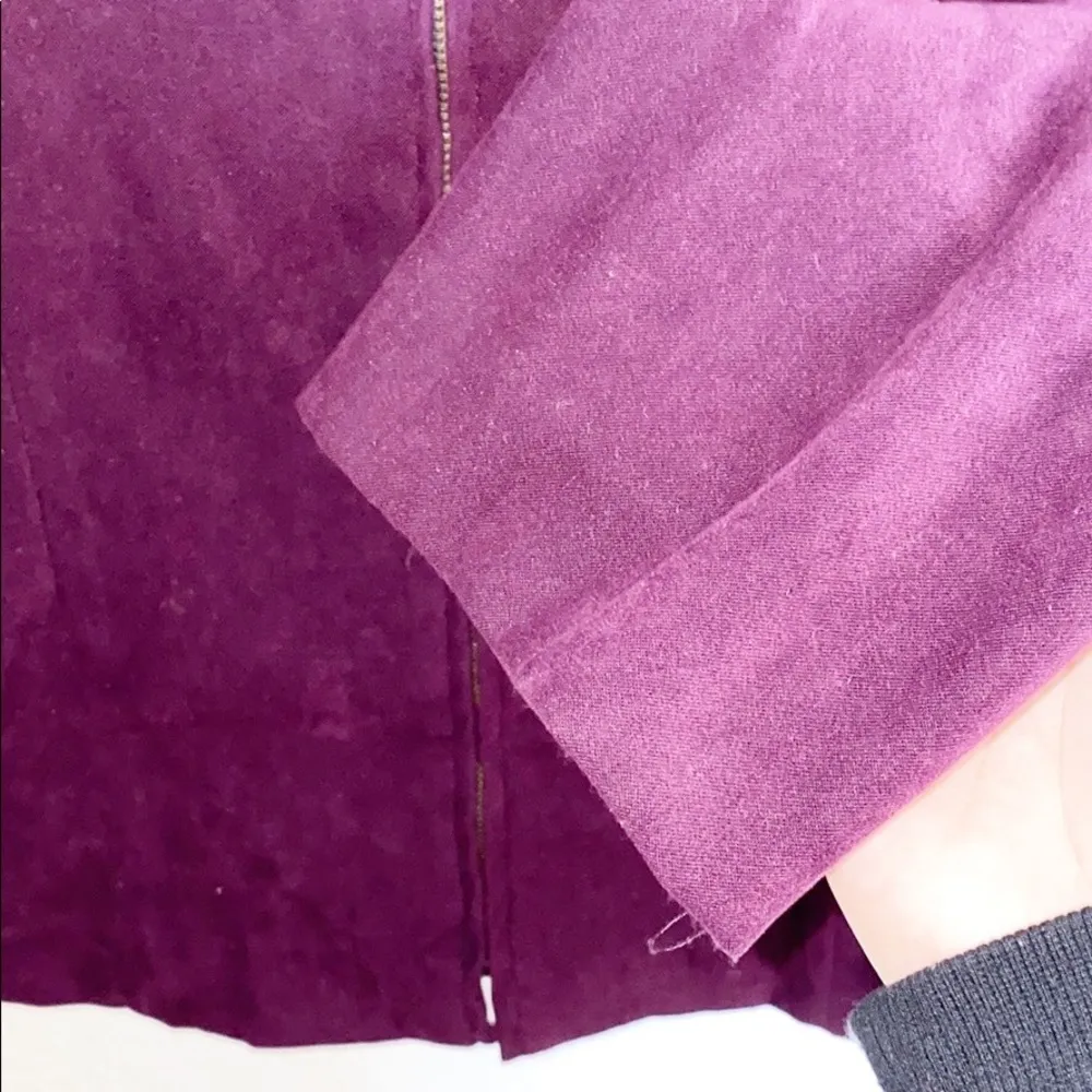 Briggs Petite Purple Suede Zip Up Blazer Jacket - Image 4