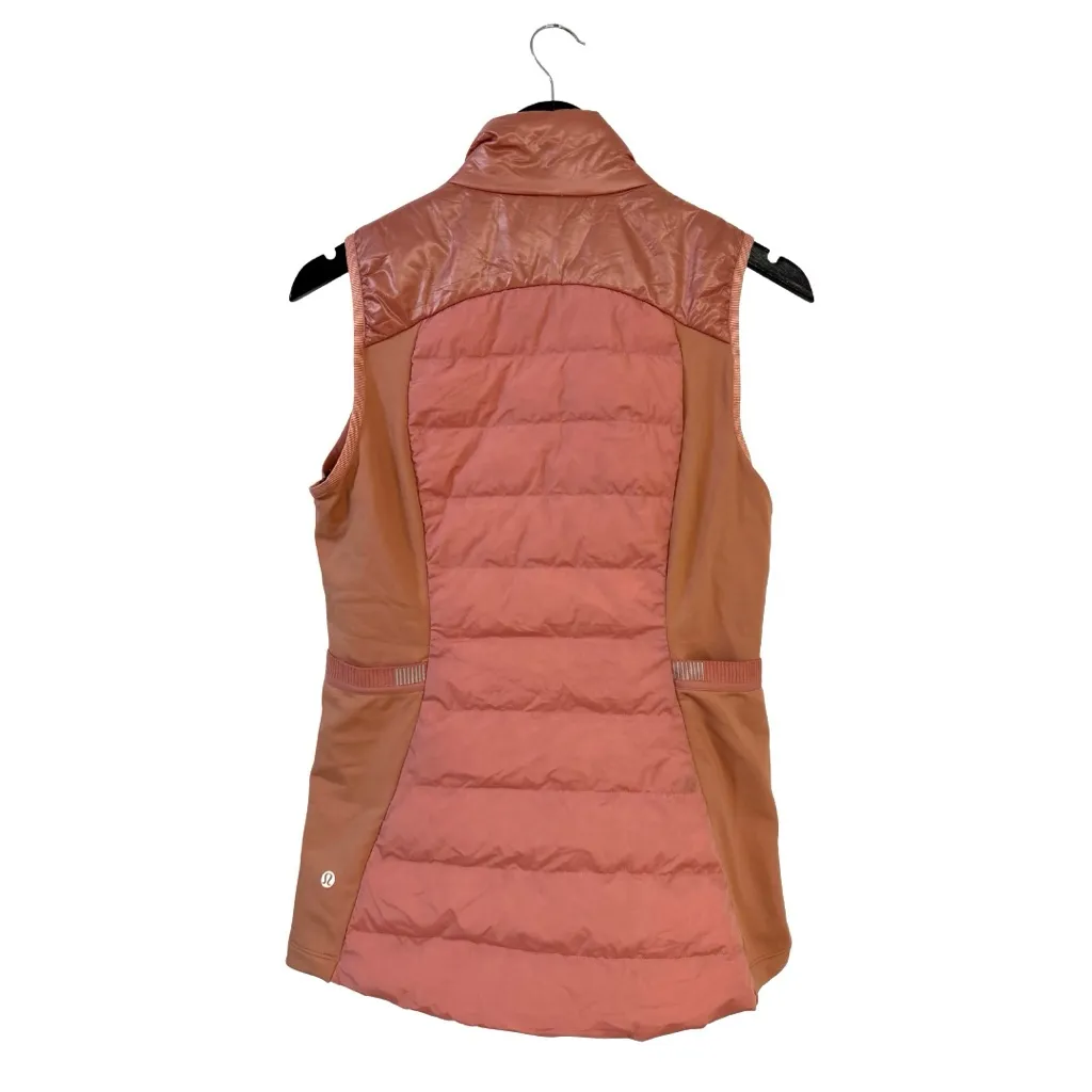 Lululemon Down For It All Vest Shine Pink Savannah Peach 8 Goose Down Puffer Run - Image 4