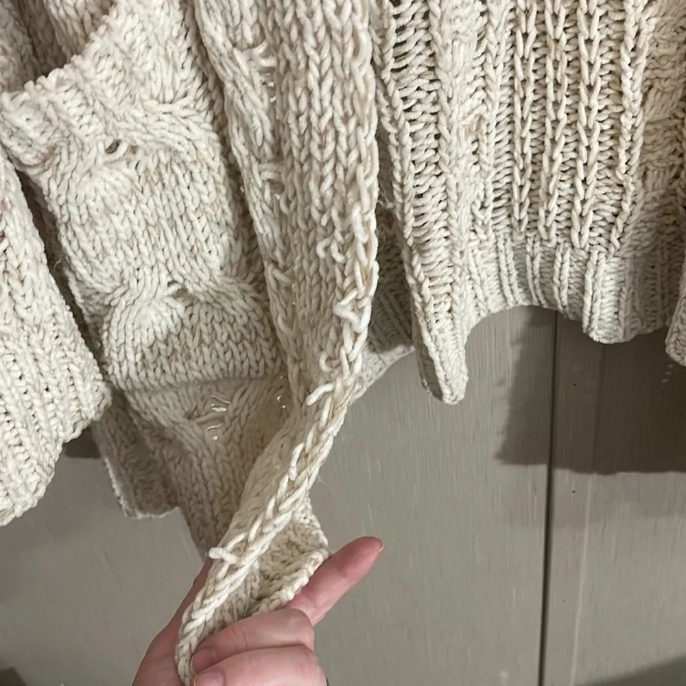 Pink Lilly chenille sweater pocket cardigan cozy soft xs oversized fit - Image 3