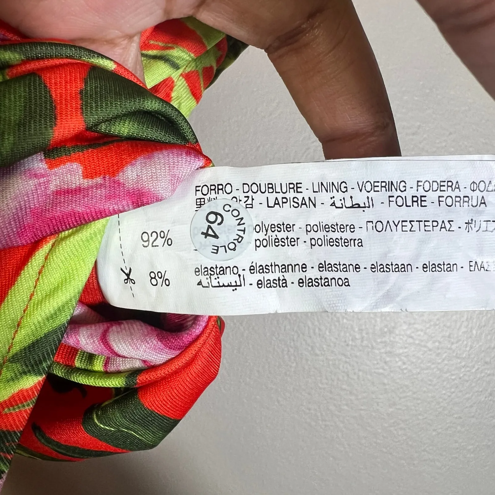 NWT Zara Bodysuit Womens S Red Floral Plunging V-Neck Ruched Stretch Tropical - Image 7