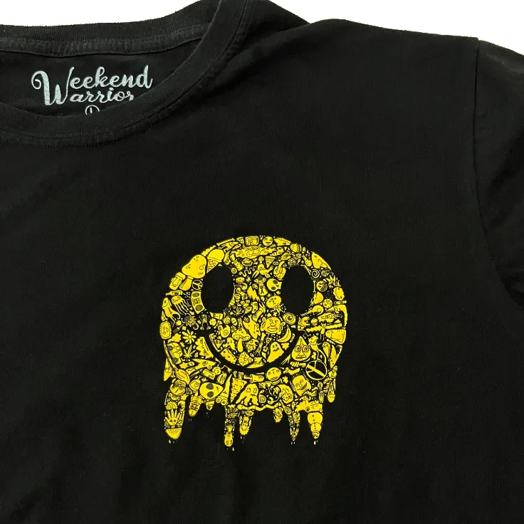 Weekend Warrior Black & Yellow‎ SMILE Graphic T - Image 2