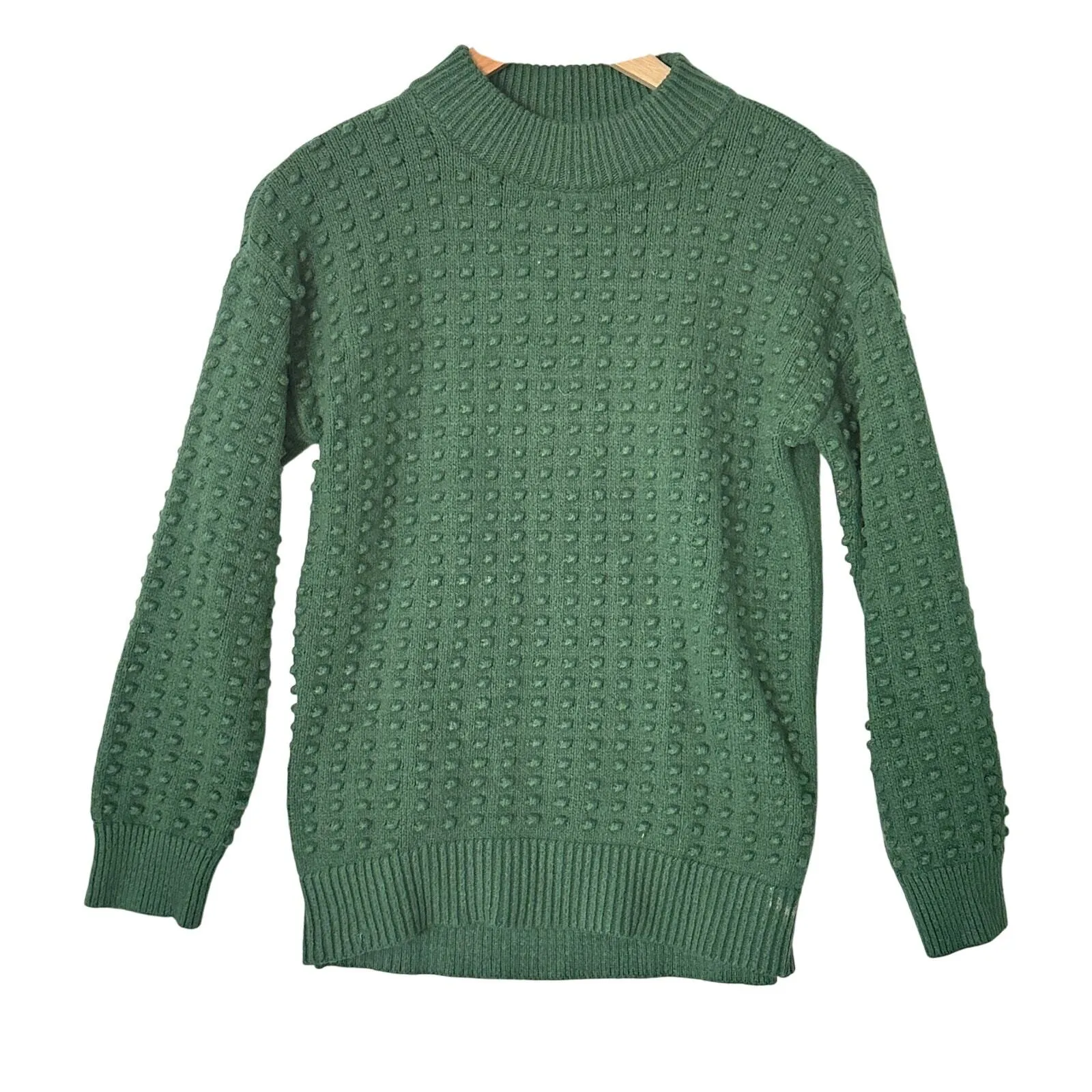 Lego Collection Target Popcorn Sweater Women‎ Sz XS Green Cozy Knit Warm - Image 3