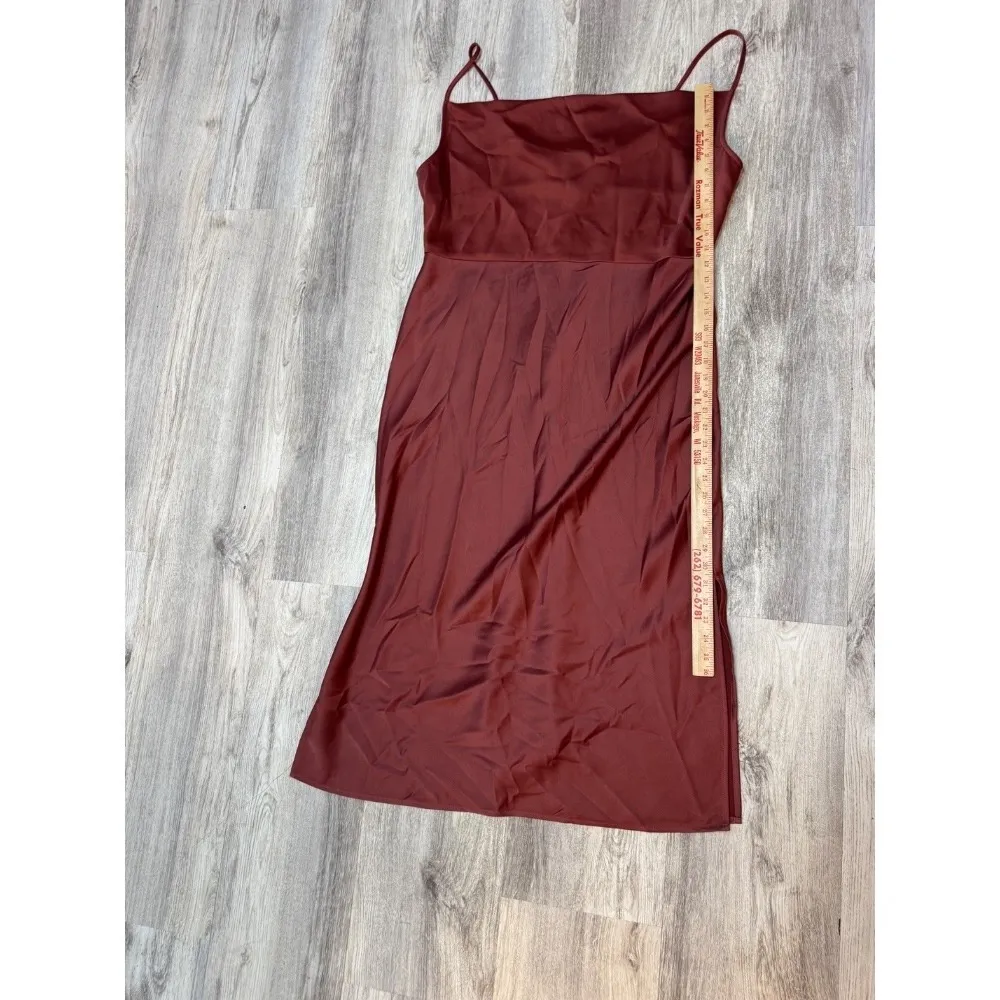 BHLDN Satin Cowl Neck Slip‎ Dress Size 16W - Image 11