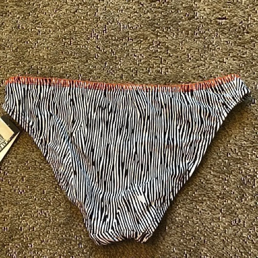 NEW NWT KENNETH COLE REACTION Brown White Zebra Hipster Swim Bikini BOTTOM Small - Image 7