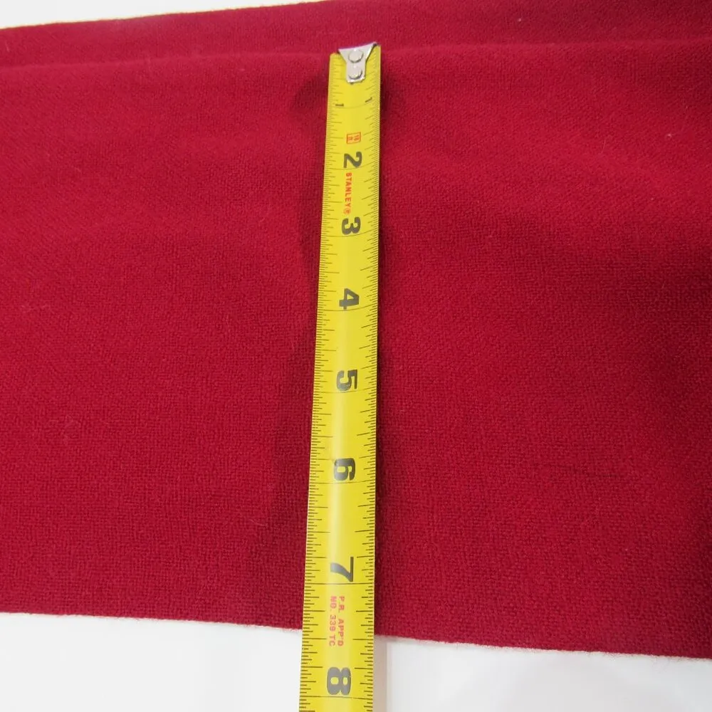 Vtg Elegant Dressy Winter Red Shawl Wrap Scarf 72'' Unique Art - Image 11