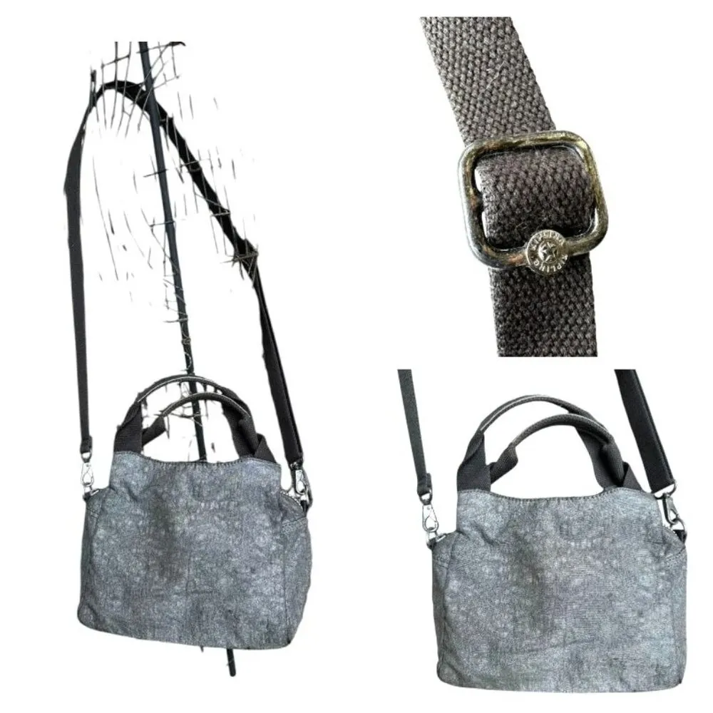 VTG Kipling Crossbody Bag Roger Gorilla Ape Hang Tag Gray Strap Flap Closer READ - Image 4