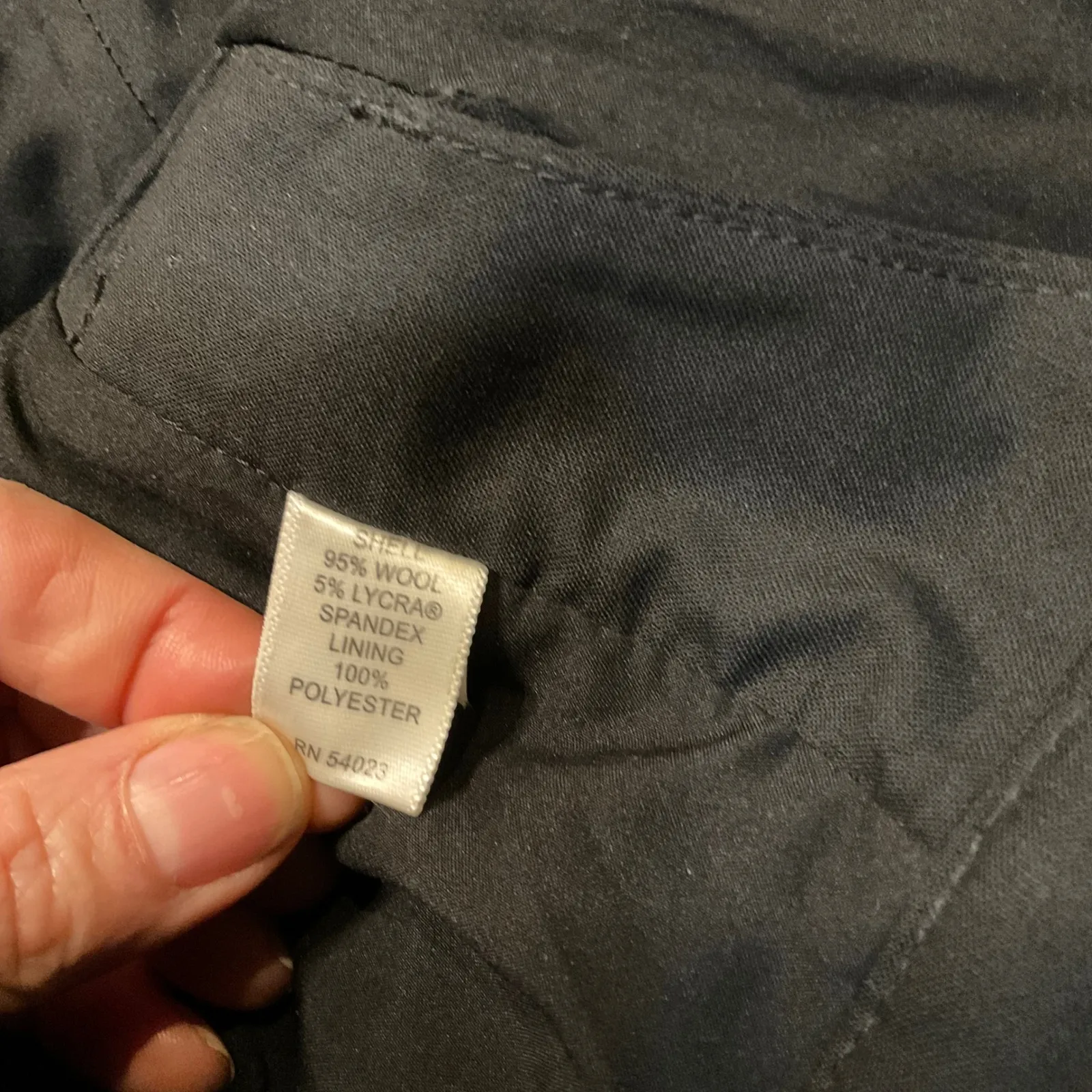 Banana Republic Size 8 Martin Fit Slacks‎ Black Wool Blend Cuff Hem Career Pant - Image 5