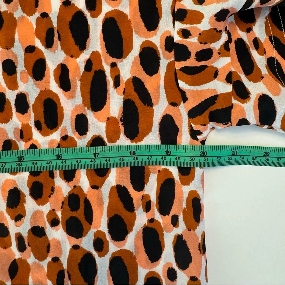 Marie Oliver Carson Dress Shift Washable Silk Leopard Animal Print Small - Image 10