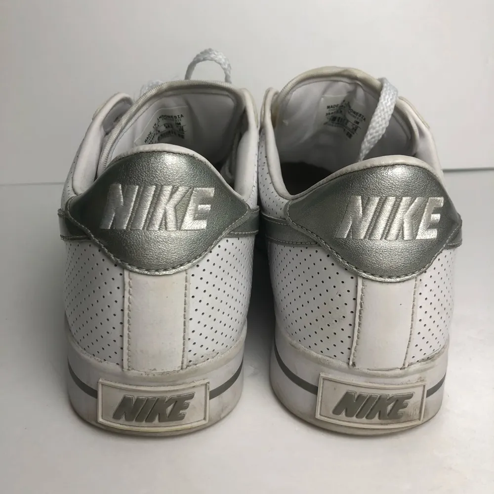 NIKE Sweet Classic White Patent Silver Swish Shoes Low - Image 6