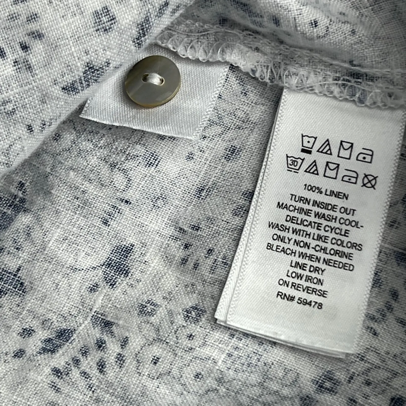 Cynthia Rowley 100% Linen Floral Sleeveless Button Down Shirt Dress Womens Sz XL - Image 4