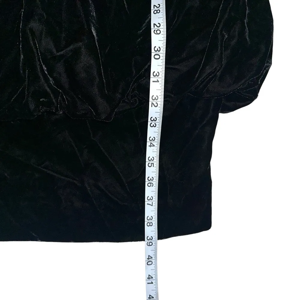 Lillie Rubin Vintage Leopard Print Velvet Black and Silver Dolman Sleeve Dress - Image 6