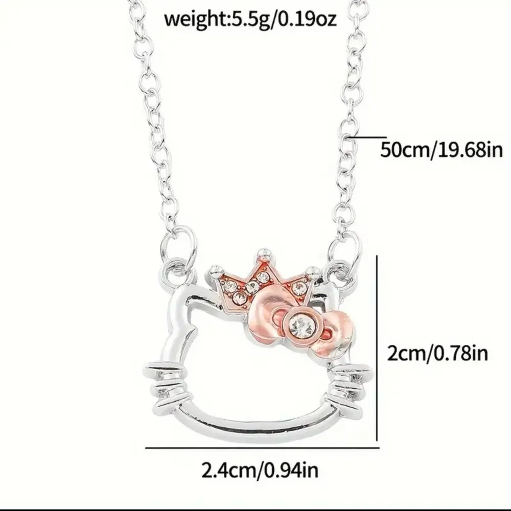 Hello Kitty Gorgeous Licensed Charm “18 Rhinestone Necklace - Image 2