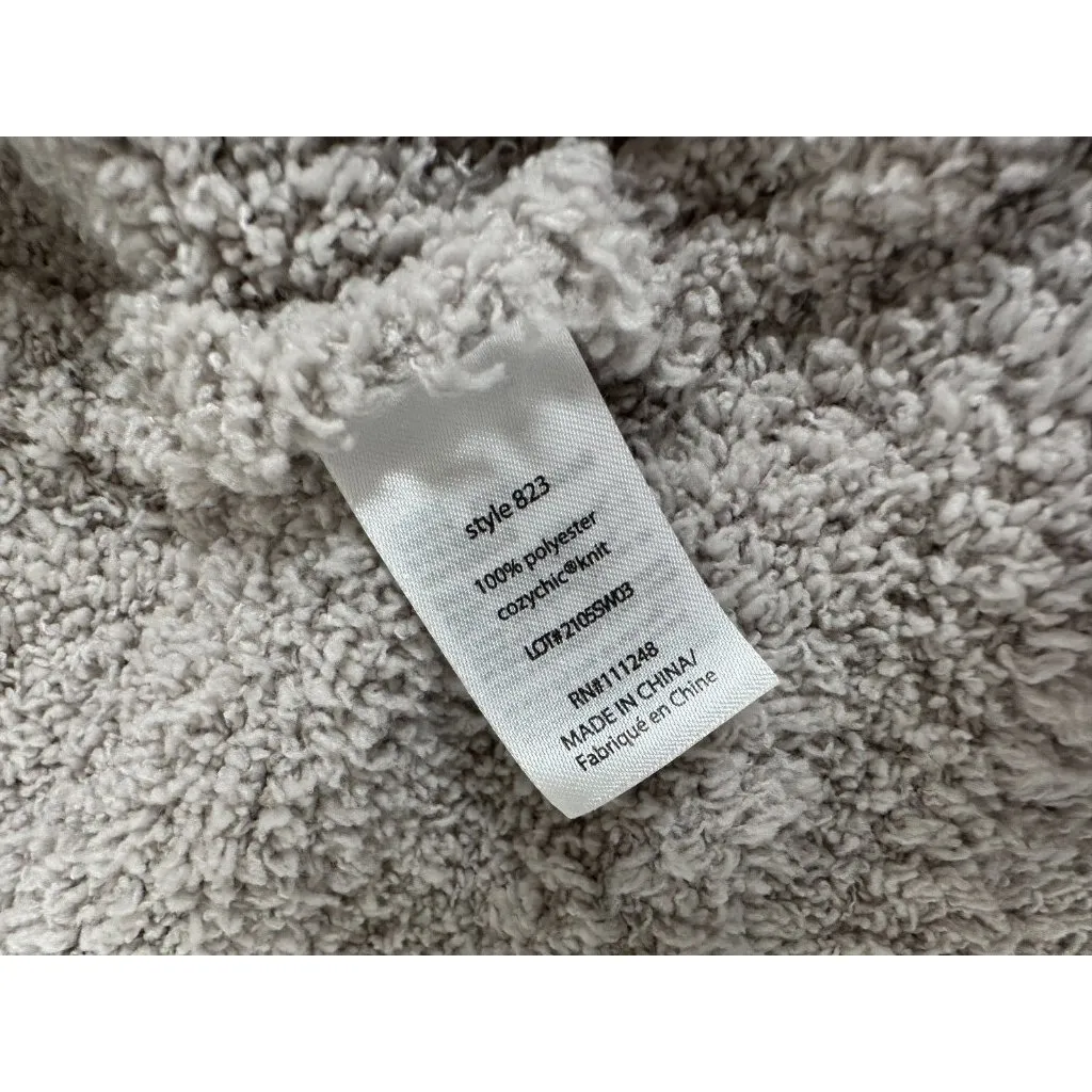 Barefoot Dreams L/XL Cardigan Shrug Cozy Chic Beige Fuzzy Soft Open Front - Image 11