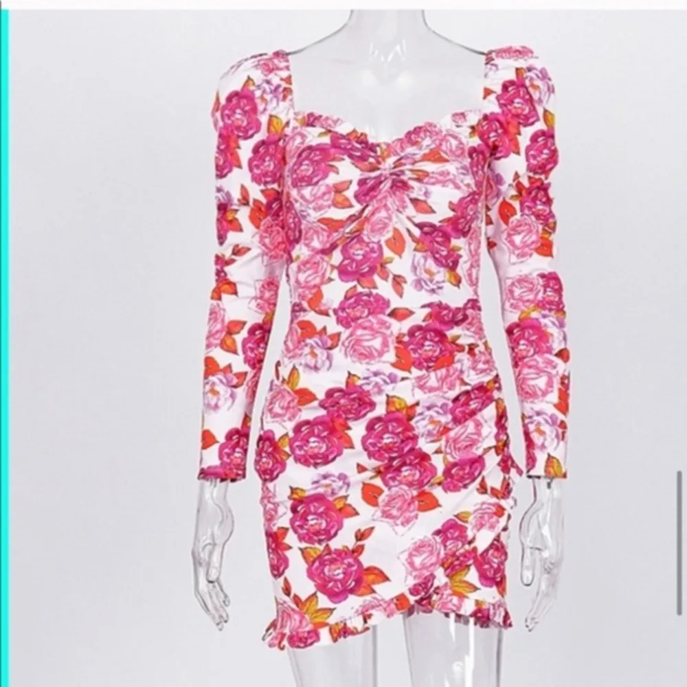 NEW Floral Handmade Sexy Multi Season Dress Med Small Stretchy Statement Sleeves Size undefined - Image 55