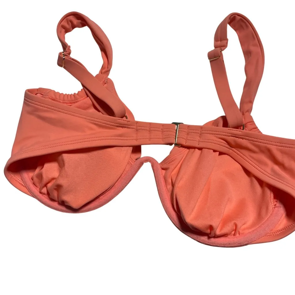 Shade & Shore Womens Underwire Bikini Coral 36D Adjustable Straps - Image 3