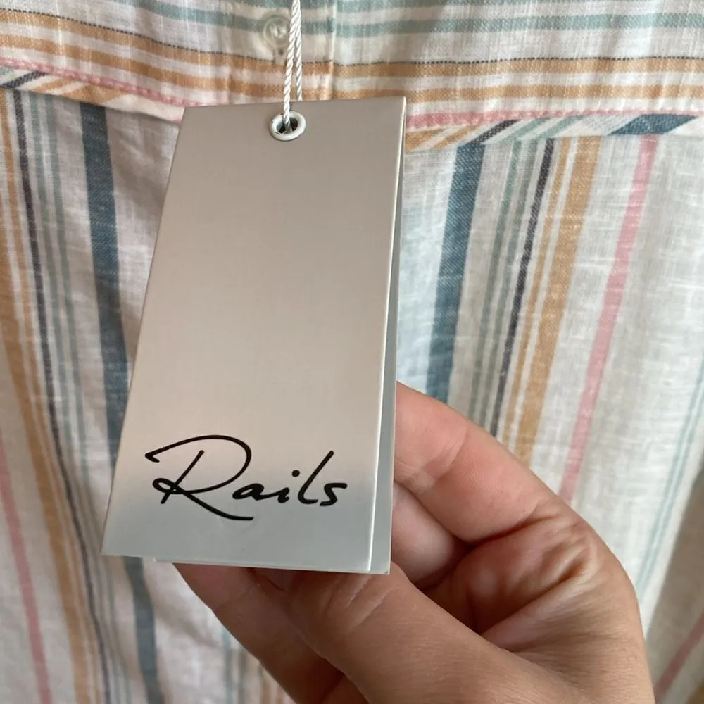 Rails Linen stripe button down NWT - Image 3