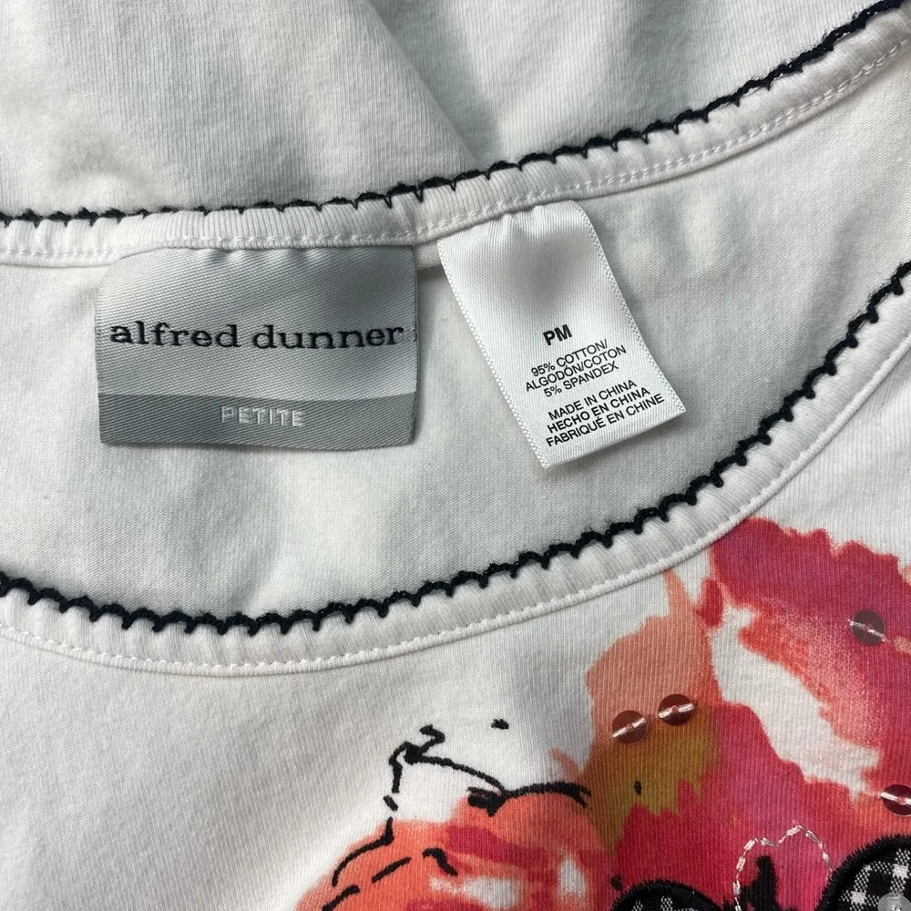 Alfred Dunner Floral Appliqué Top MP - Image 7