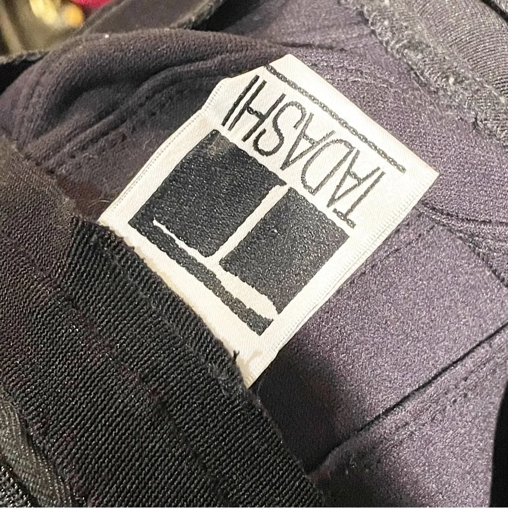 Tadashi Vintage Size Large Black Bodycon Panel Tank Dress Mini - Image 3