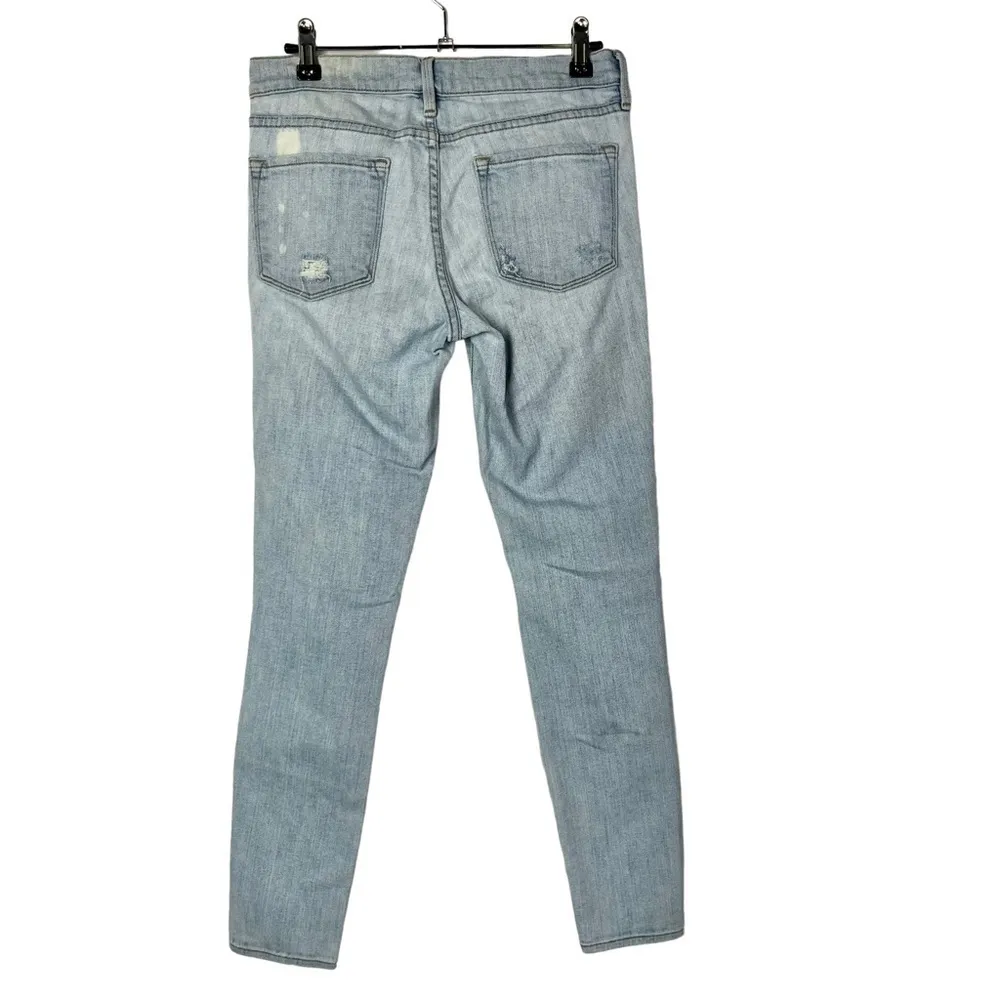 Frame Le Skinny De Jeanne Distressed Light Wash Skinny Jeans 26 - Image 3