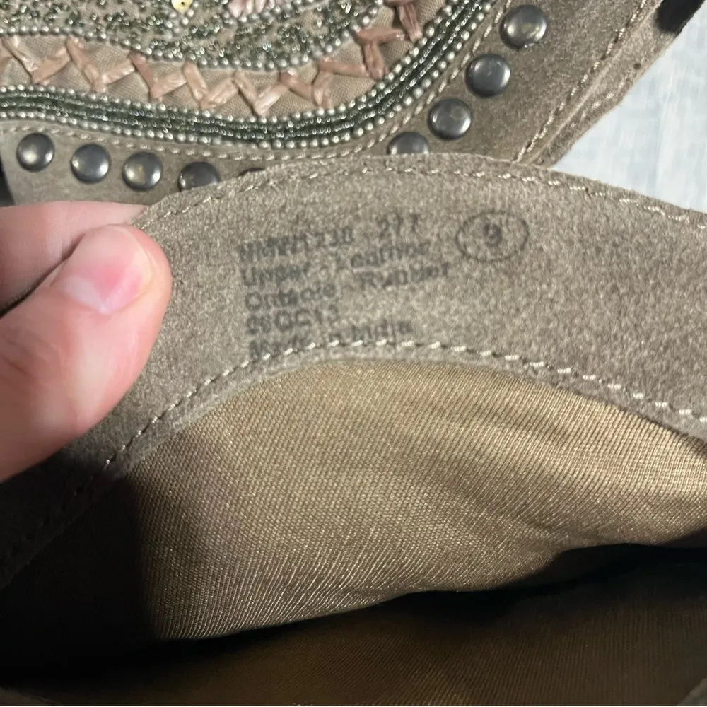 Naughty Monkey Brown Studs, Bling, Suede Boots; 9 women’s - Image 7