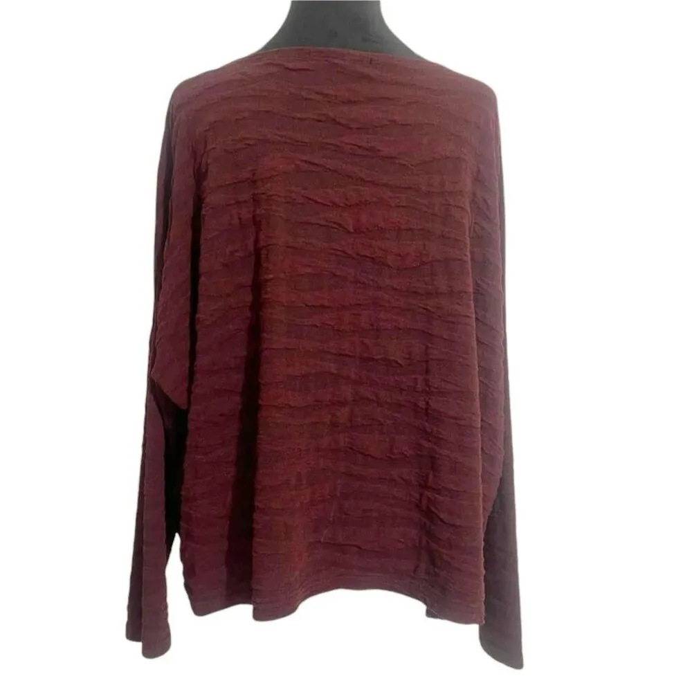 NEW Cut Loose Size Medium Top Blouse T Shirt Long Sleeve Pockets Lagenlook - Image 6