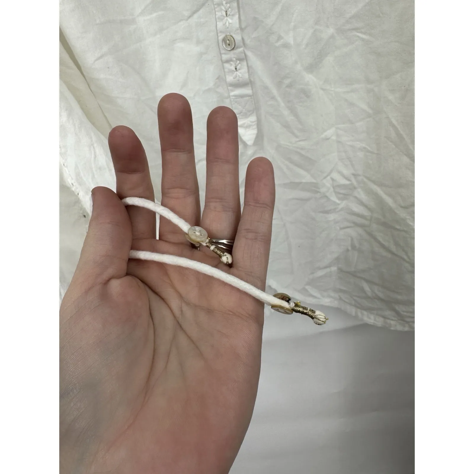 Omika Bohemian Blouse Women Small White Balloon Sleeve Prairie Peasant Amish - Image 7