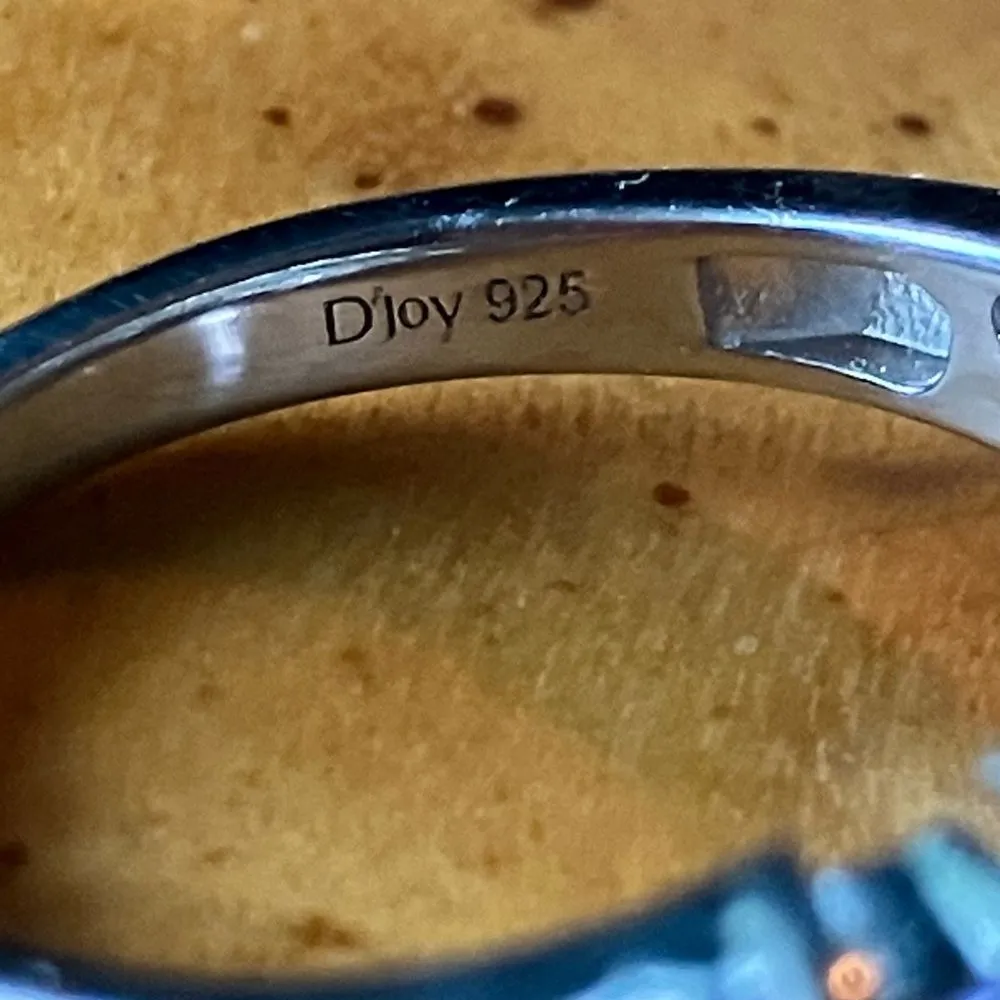 Natural Emerald Tanzanite Sterling Silver Ring Size 6 Purple - Image 5