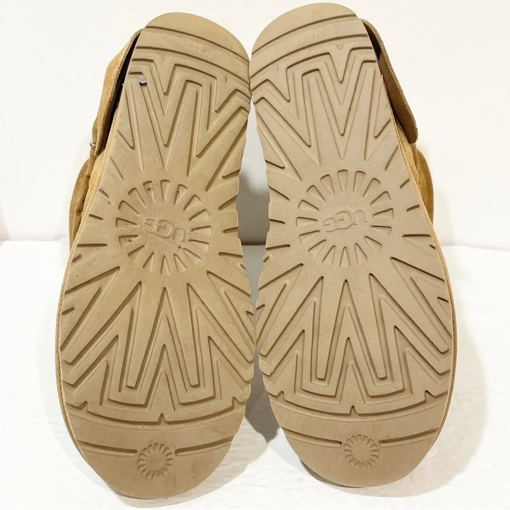 Ugg Womens Size 11 Chestnut Brown Leather Classic Mini Twist Boot - Image 7