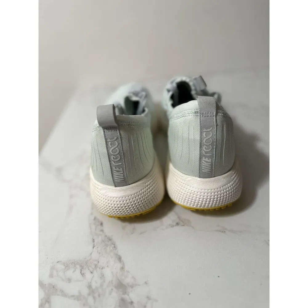 Nike  Womens React Escape Run Sz 12 Flyknit Running Shoes Barely Green DC4269 300 - Image 4