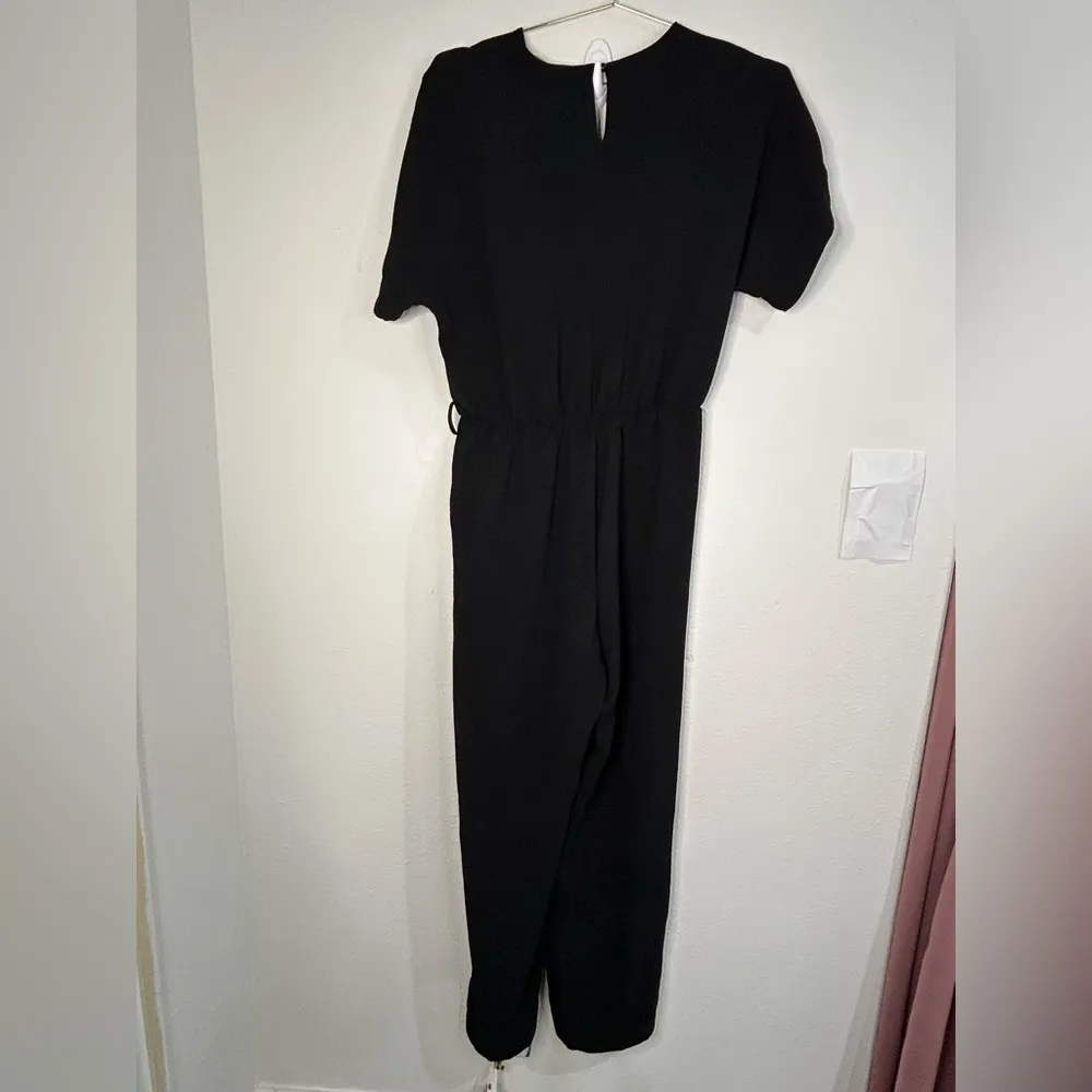 Pretty Garden Black Jumpsuit Medium Wrap V - Image 6