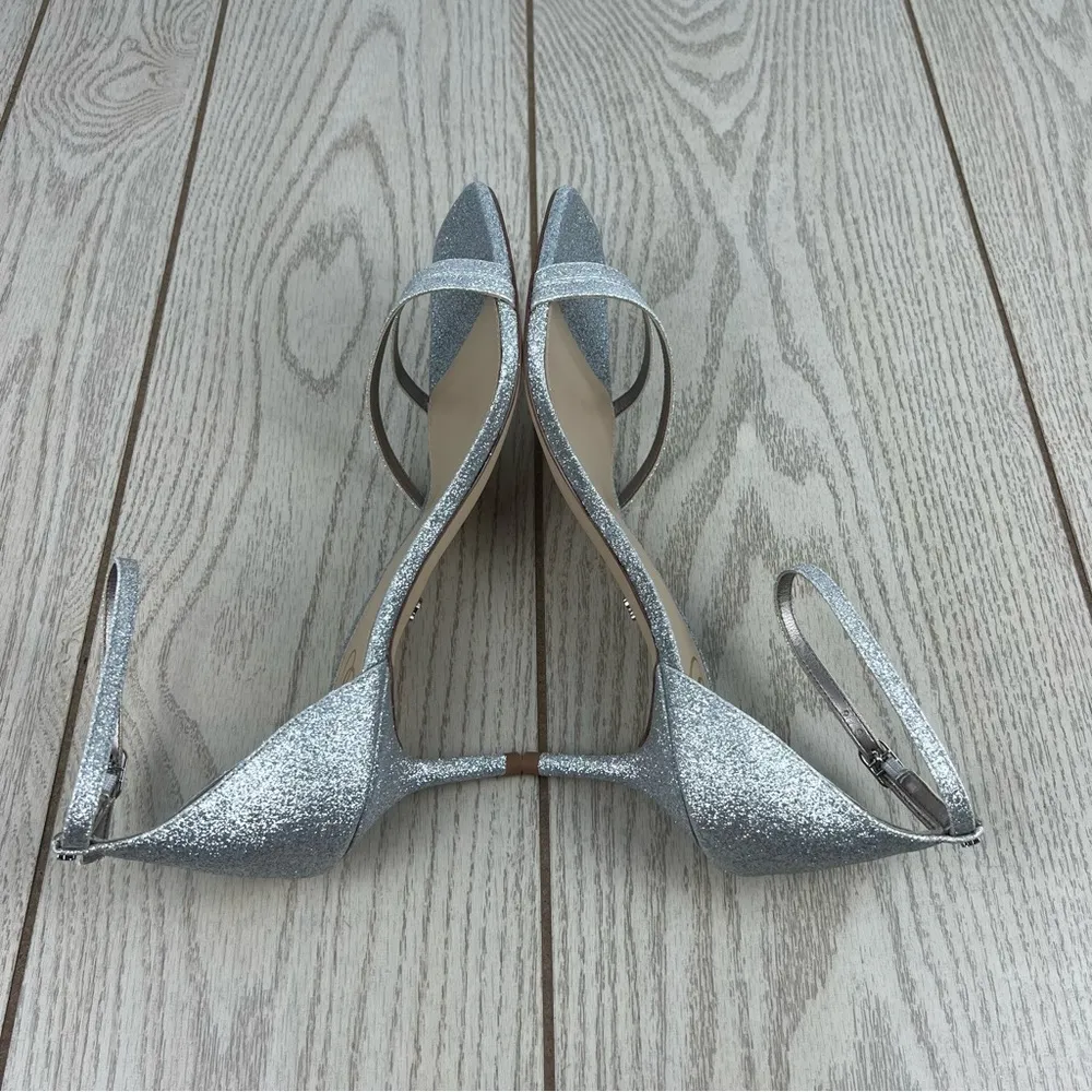 Sam Edelman Women's Peonie Kitten Heel Sandals 10W Soft Silver $130 - Image 4