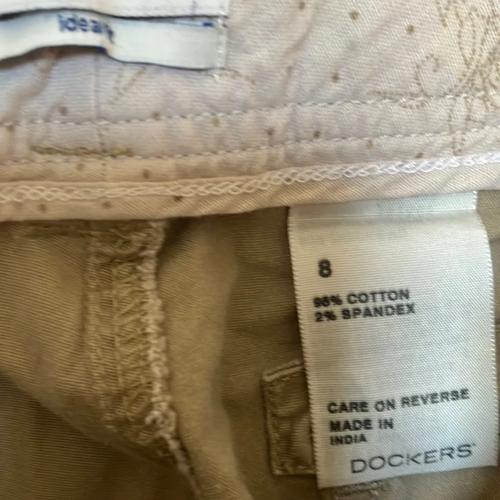 FINAL MARKDOWN Dockers Light Tan Cotton-Blend cropped Trousers 8 - Image 2