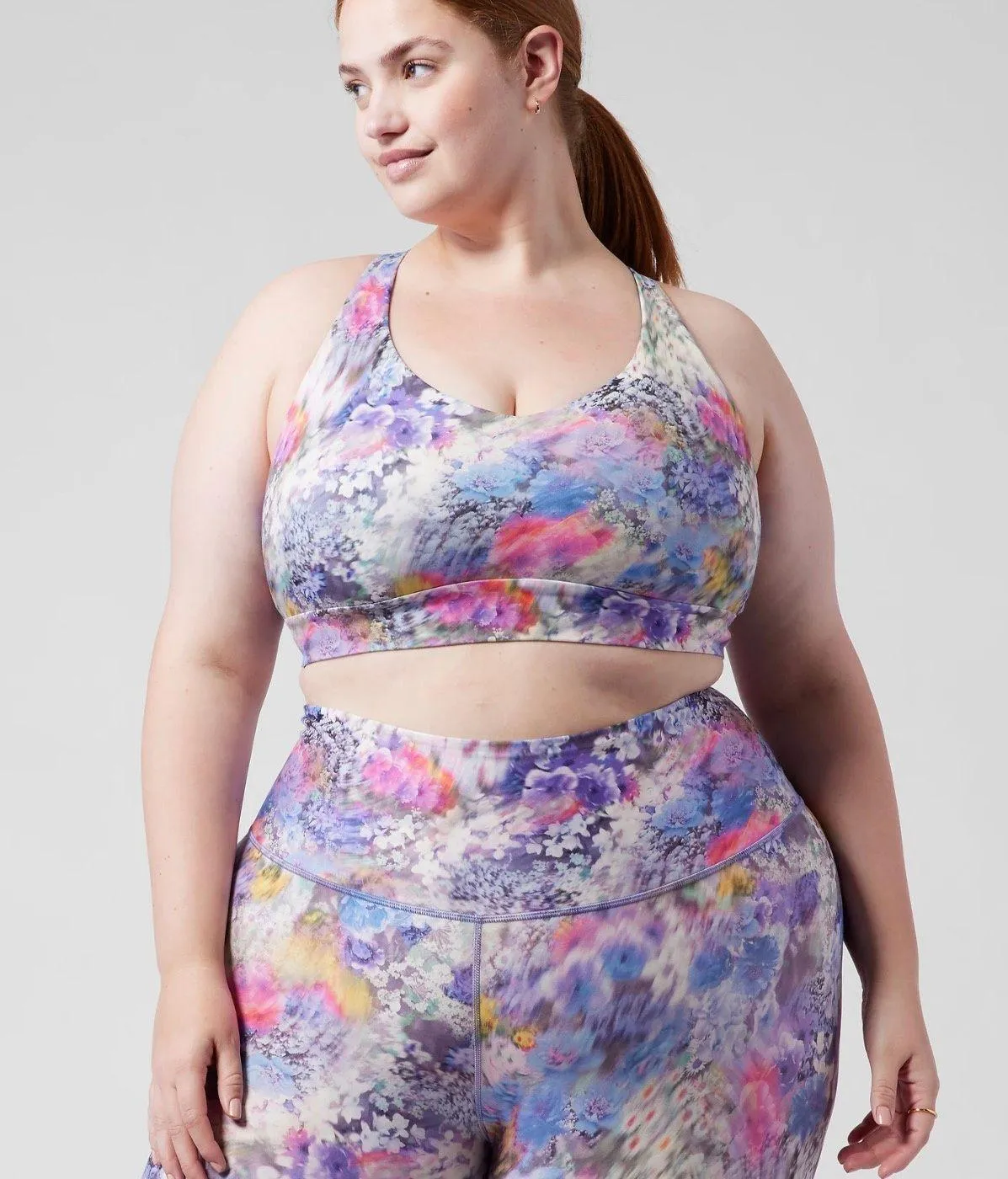 - Solace Bra D-DD Renewed Bloom Chrome Blue Yoga Pilates Barre Workout - Image 2