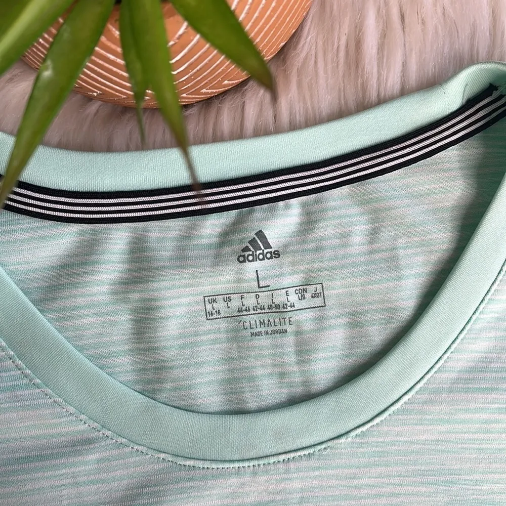 adidas • essentials climalite 3 stripe activewear tee - Image 10