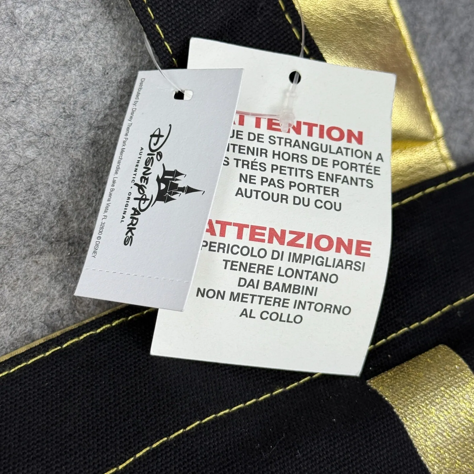 Disney Parks Mickey Mouse Black Gold Glitter Large Canvas Tote Shopping‎ Bag NWT - Image 3