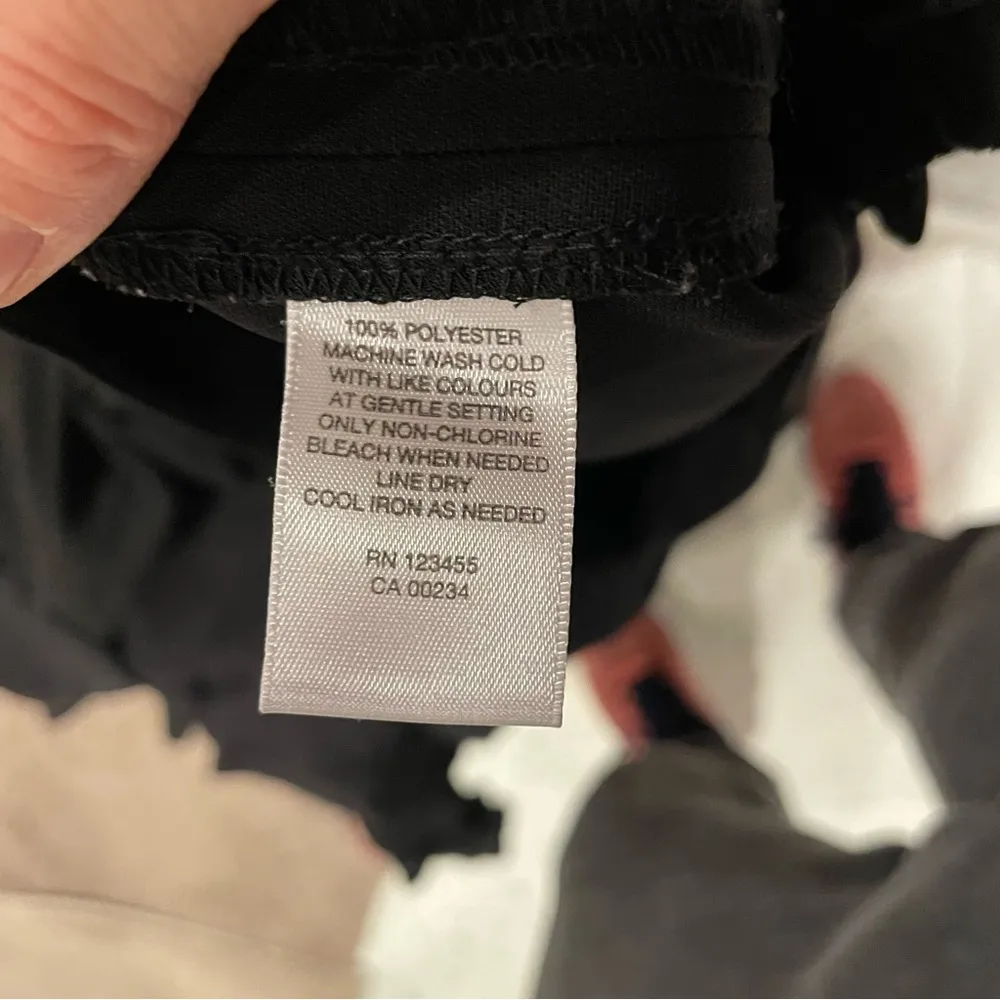 Vintage Lord & Taylor wide leg flowy luxury dressy pants black tuxedo stripe - Image 10