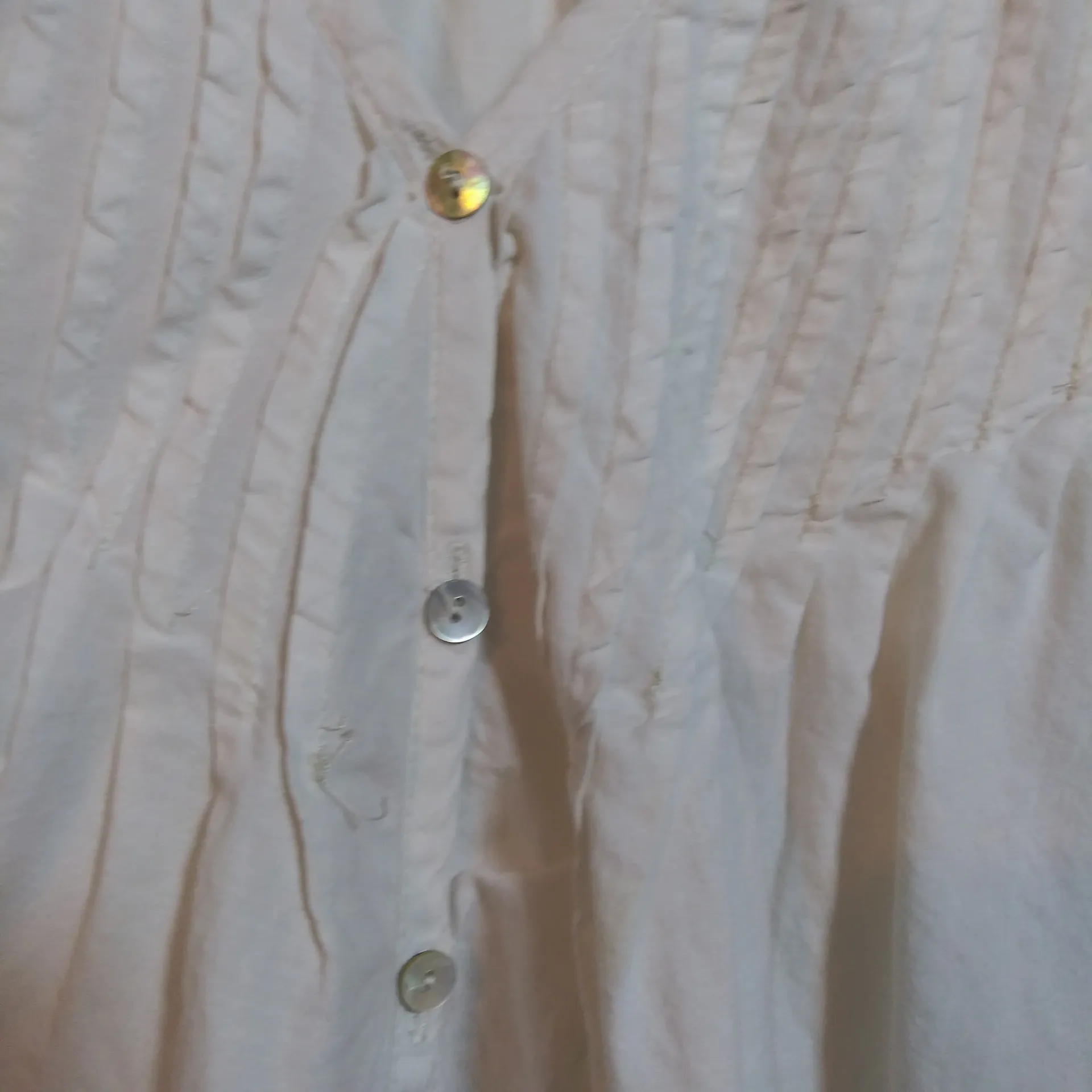 Chelsea & Violet Cream Embroidered Lace Cottage Core Boho Blouse Size L - Image 5