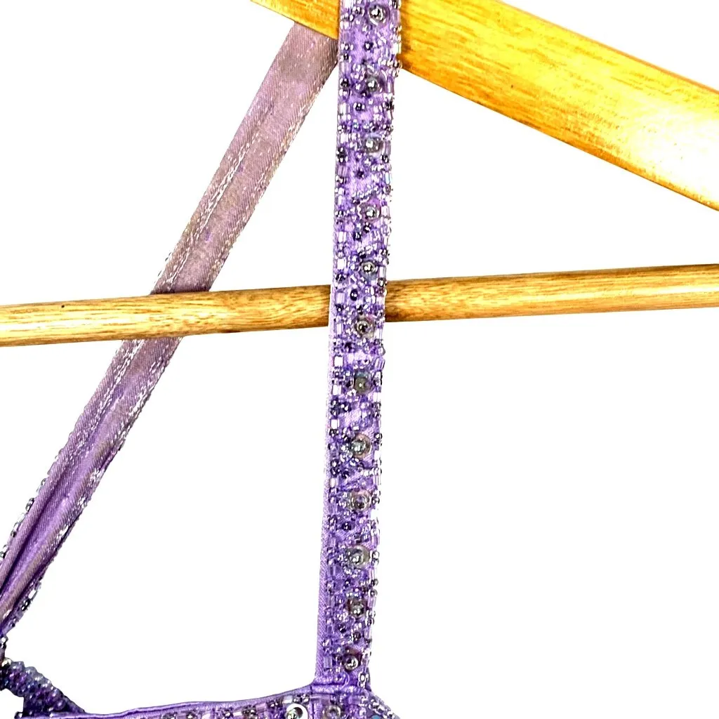 Alyce Designs Lavender Beaded Gown 4 Princess Bridgerton Regency Prom Fairy Purple - Image 9