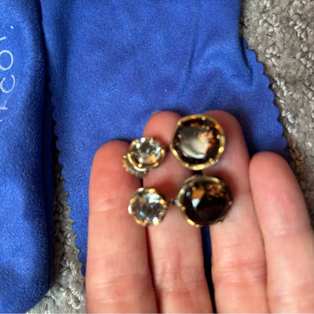 Tacori 18K925 Prasiolite & Smokey Quartz Drop Earrings Gold - Image 3