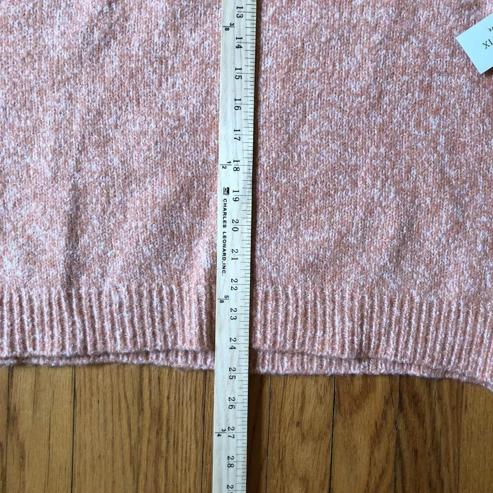 Pink Clover NWT Pink Heathered Crewneck Pullover Sweater Size L - Image 5
