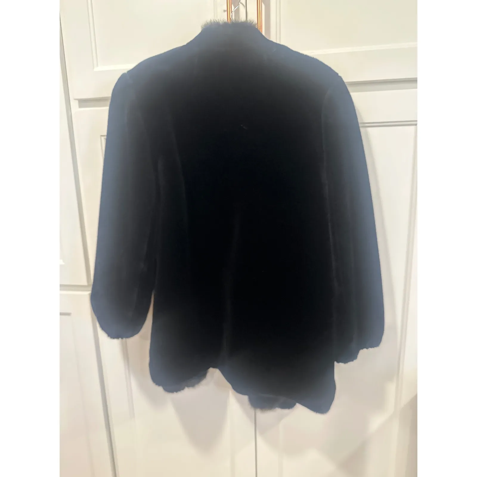 Style VI Ltd Black Faux Fur Lined Coat Made in USA Vintage Luxury winter dressy Size undefined - Image 6