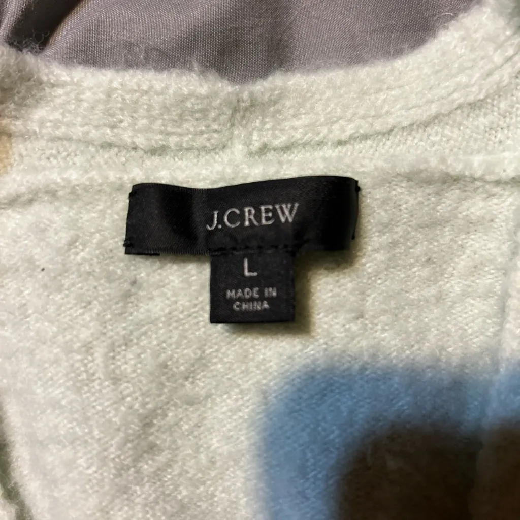 Jcrew XL Merino Wool Sweater Mint Green Classic Warm Long Designer Oversized - Image 2