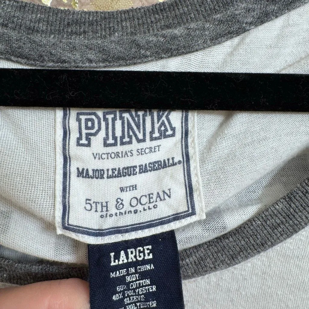 PINK Victorias Secret SF Giants Meet Me In The Dugout Baseball Tee Large - Image 4
