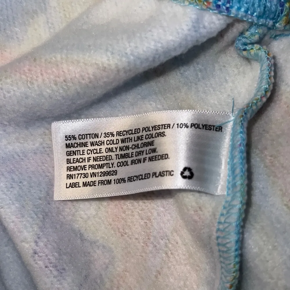 Wild Fable Aqua Blue Swirl High Waisted Fleece Shorts, Size Medium - Image 11